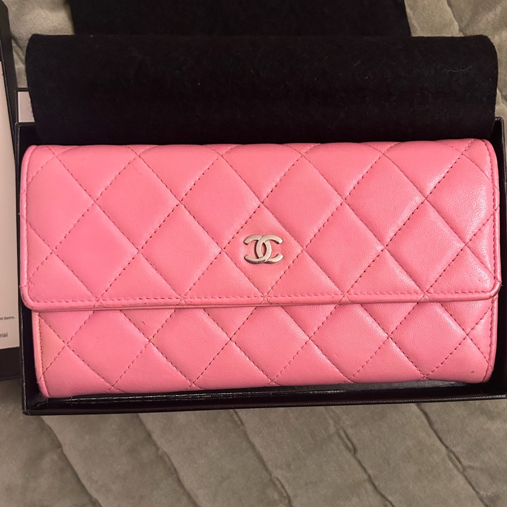 Chanel Pink Lambskin Wallet